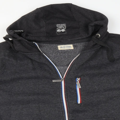 Black Label Mens Grey   Full Zip Hoodie Size 4XL