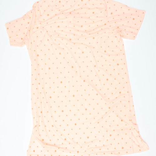 Preworn Womens Orange Geometric   Dress Size 2XL