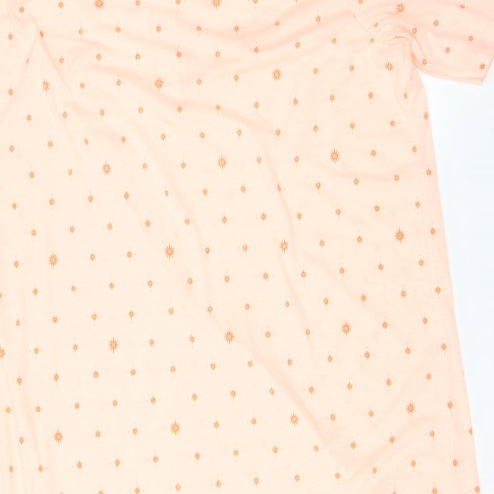 Preworn Womens Orange Geometric   Dress Size 2XL