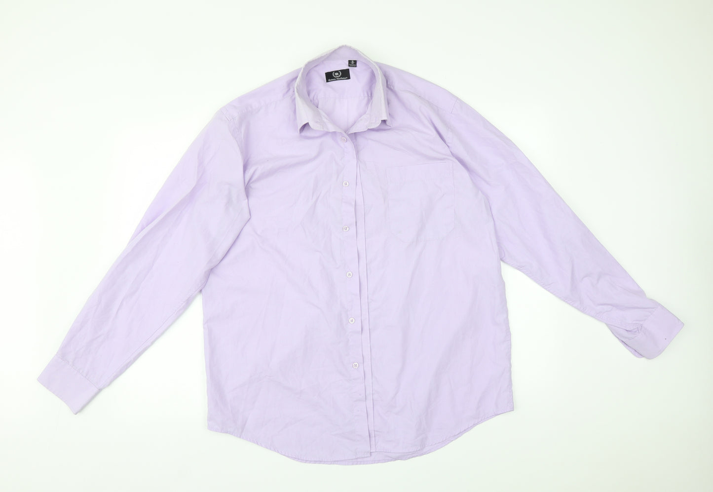 HUSTON HARBOUR Mens Purple    Dress Shirt Size 40