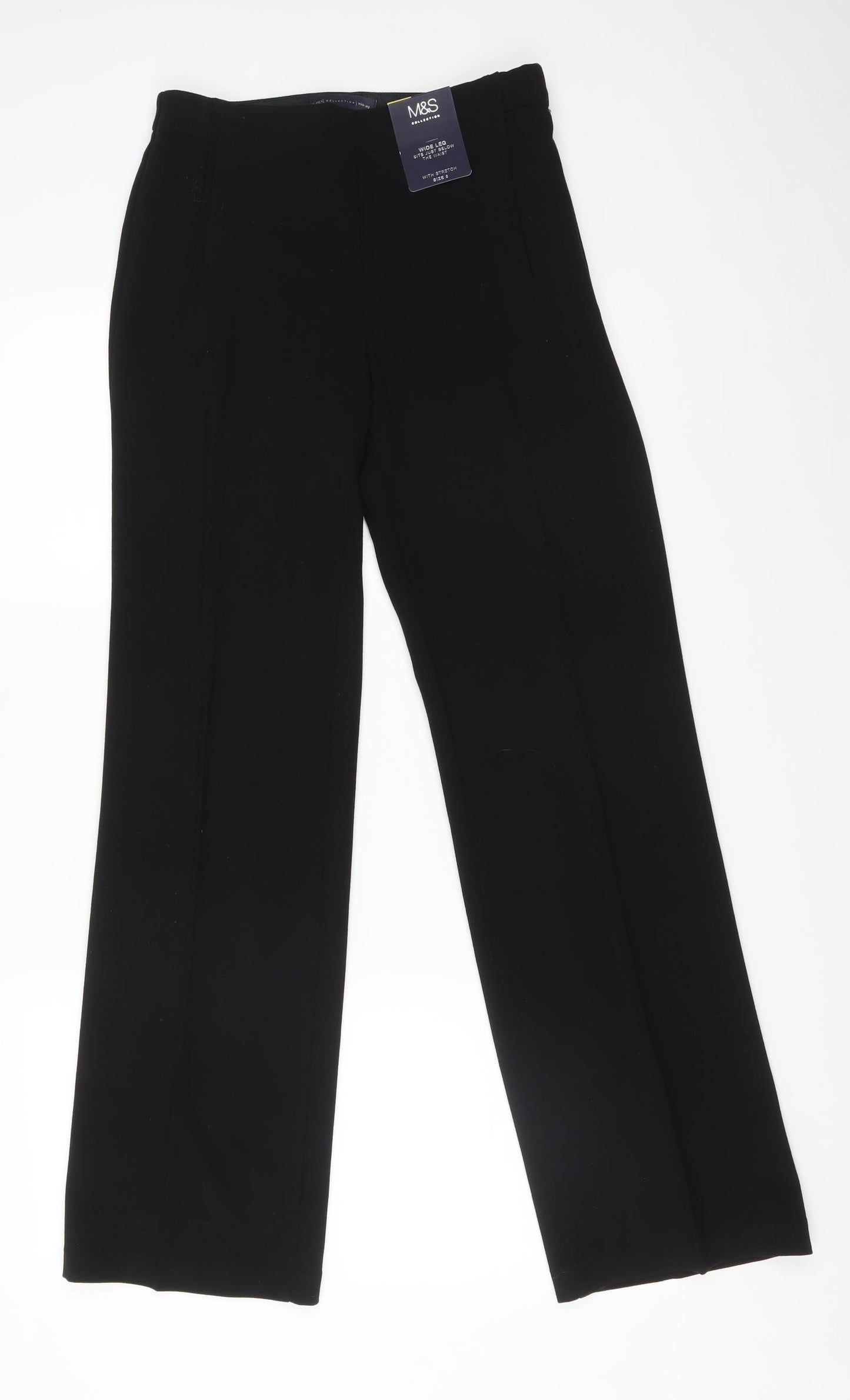 M&S Womens Black   Trousers  Size 6 L31 in