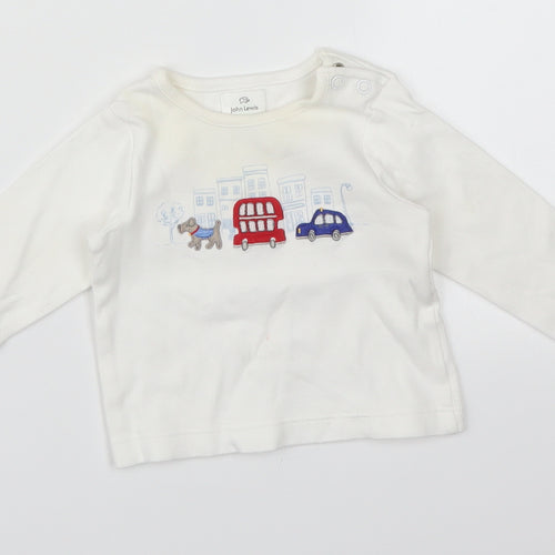 John Lewis Baby White   Basic T-Shirt Size 0-3 Months