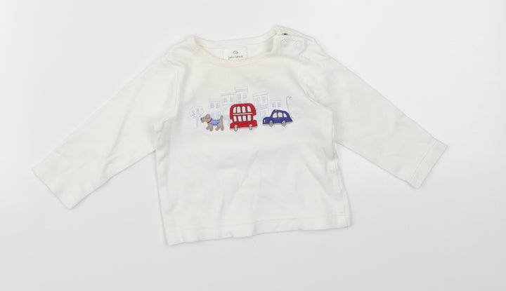 John Lewis Baby White Basic T-Shirt Size 0-3 Months