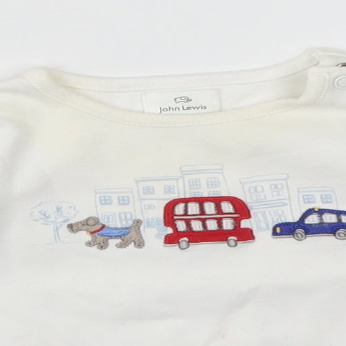 John Lewis Baby White   Basic T-Shirt Size 0-3 Months