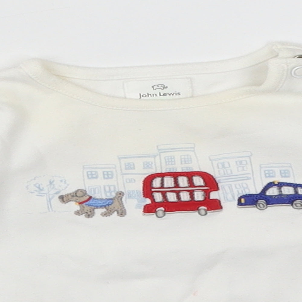 John Lewis Baby White   Basic T-Shirt Size 0-3 Months