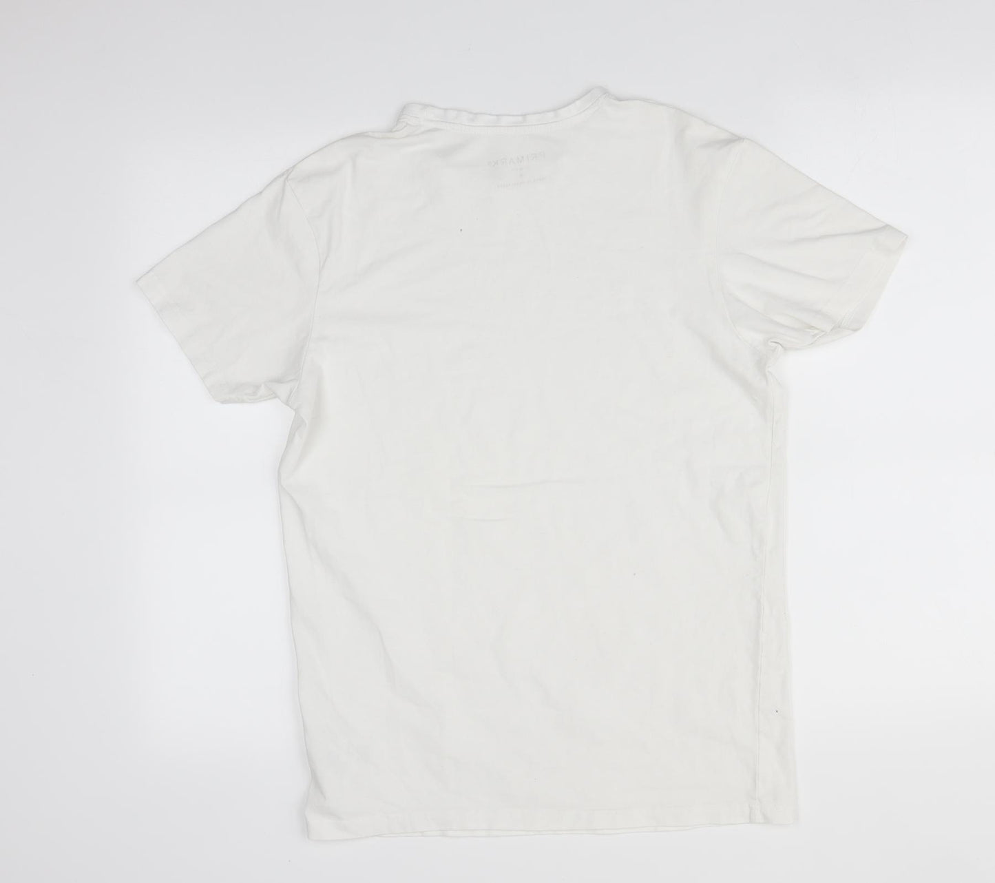Primark Mens White    T-Shirt Size S