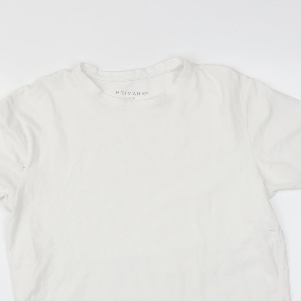 Primark Mens White    T-Shirt Size S
