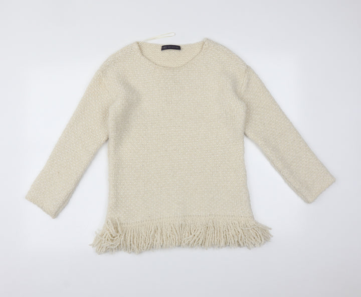 M&S Womens Beige Pullover Sweatshirt Size 8
