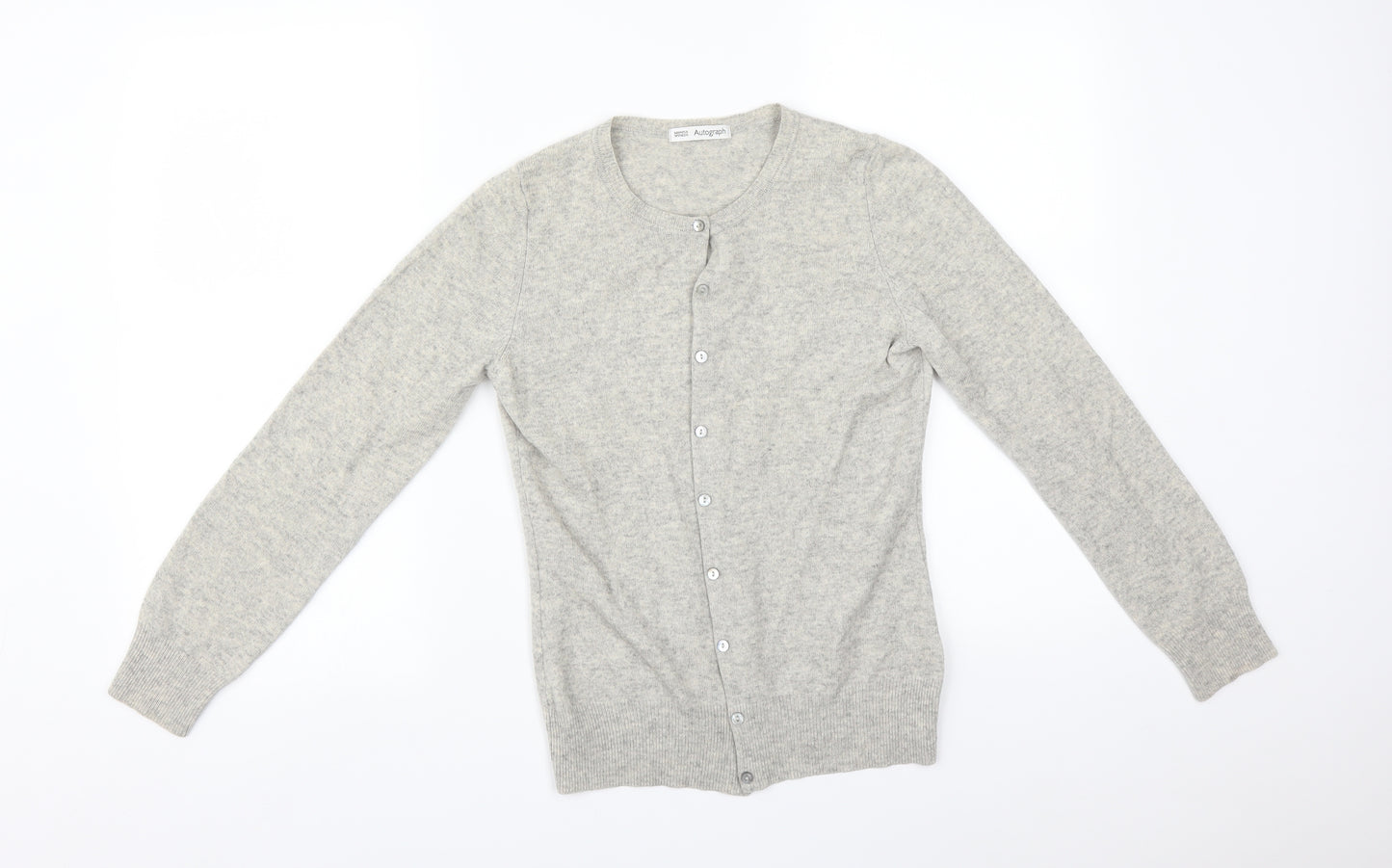M&S Womens Grey   Cardigan Jumper Size 8