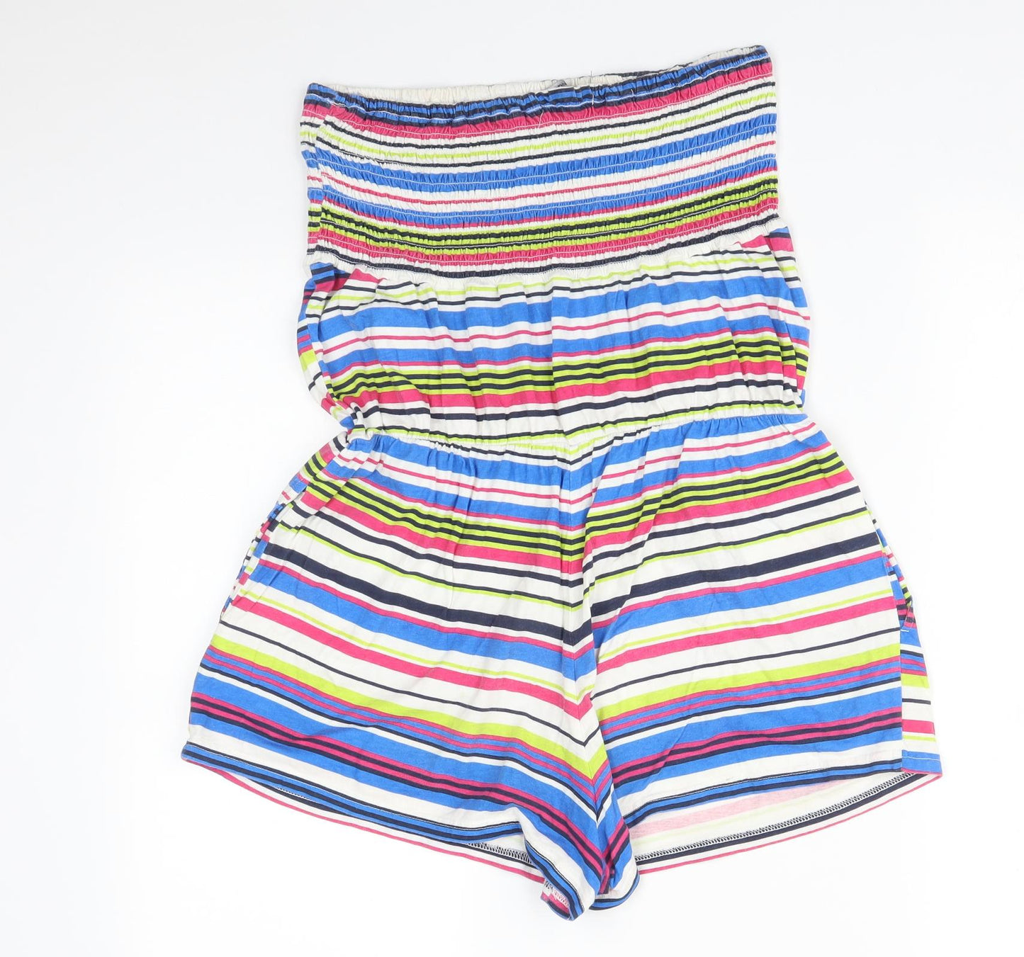 George Womens Multicoloured Striped  Playsuit One-Piece Size 14