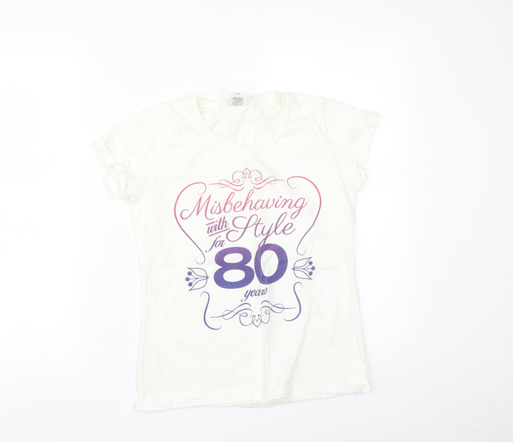 Fruit of the Loom Womens White Basic T-Shirt Size S