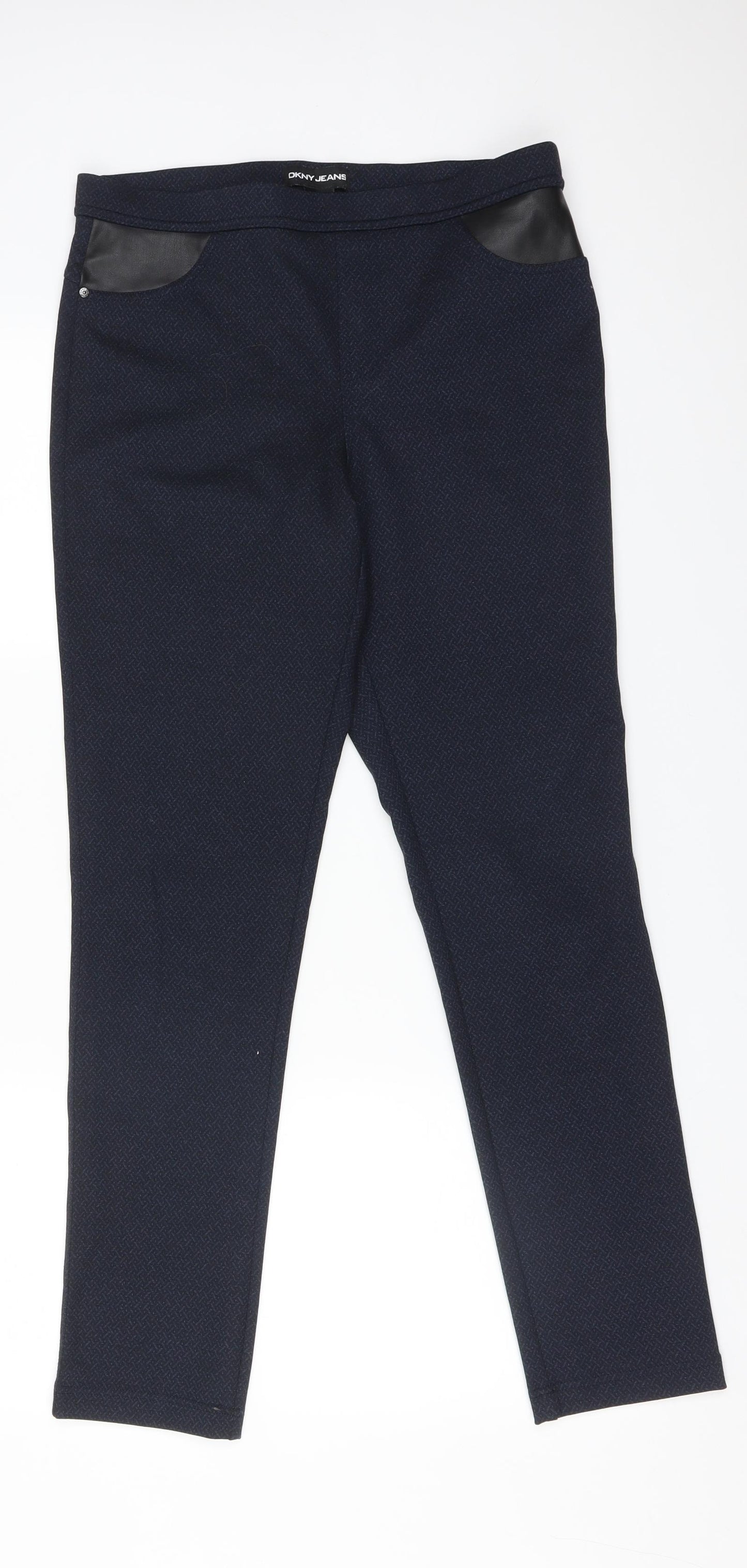 DNKY Womens Blue Geometric  Jegging Jeans Size M L29 in