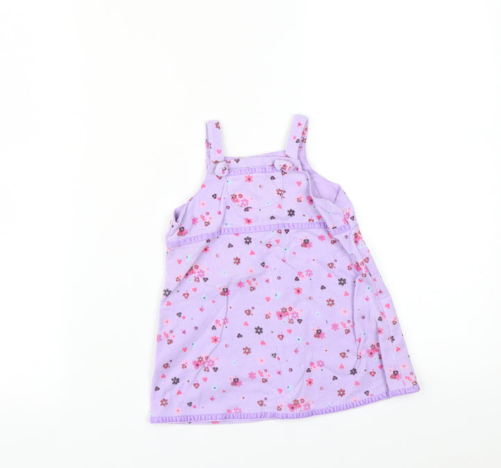 NEXT Girls Purple Floral  A-Line  Size 6-9 Months