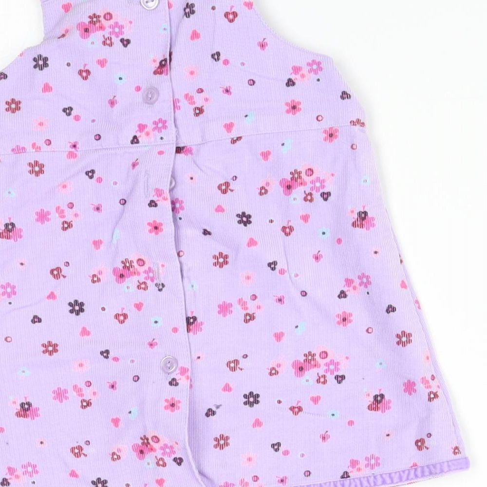NEXT Girls Purple Floral  A-Line  Size 6-9 Months