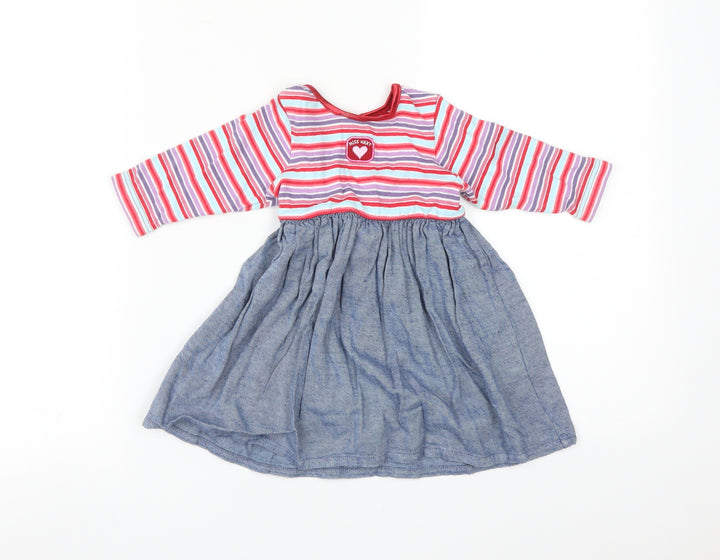 NEXT Girls Multicoloured Striped Fit & Flare Size 6-9 Months
