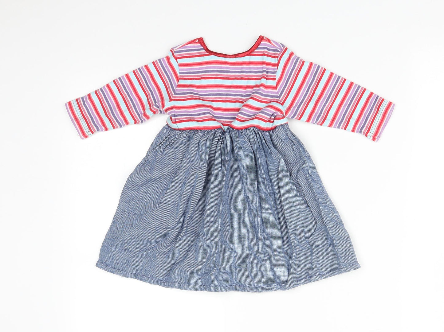 NEXT Girls Multicoloured Striped  Fit & Flare  Size 6-9 Months