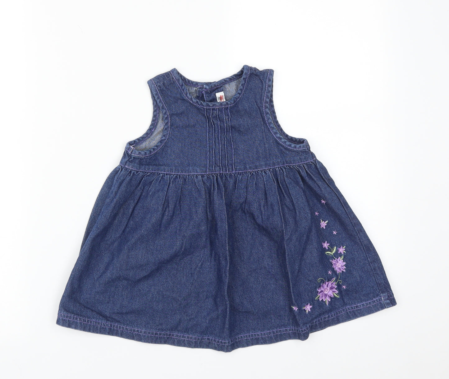 George Girls Blue Floral  A-Line  Size 6-9 Months