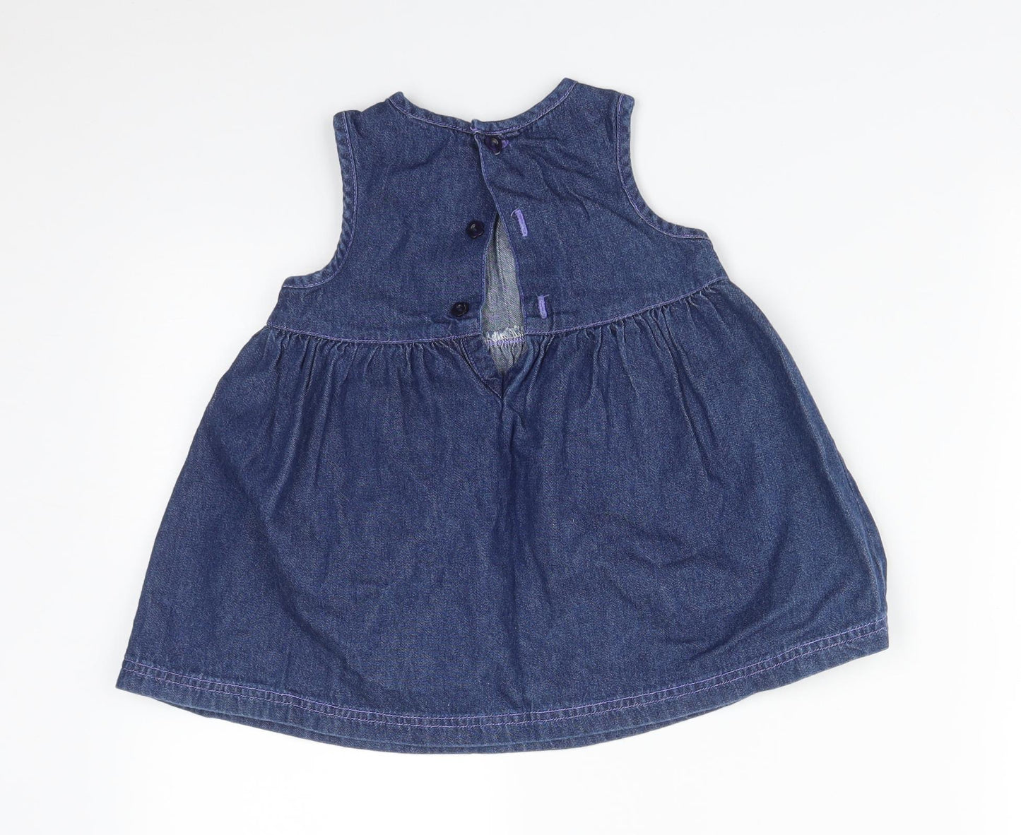 George Girls Blue Floral  A-Line  Size 6-9 Months