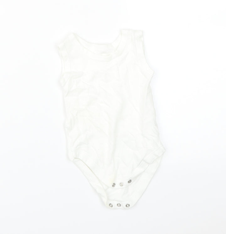 George Baby White Babygrow One-Piece Size 6-9 Months
