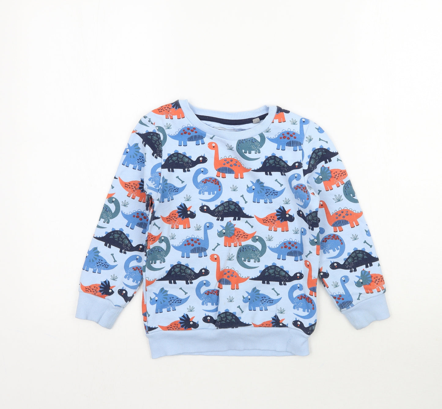 Debenhams Boys Blue    Pyjama Top Size 5-6 Years  - Dinosaur
