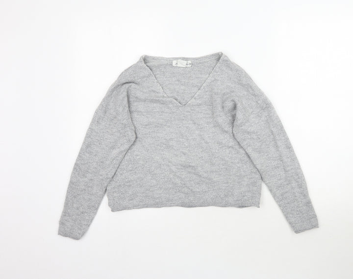 H&M Womens Grey Knit Pullover Jumper Size S