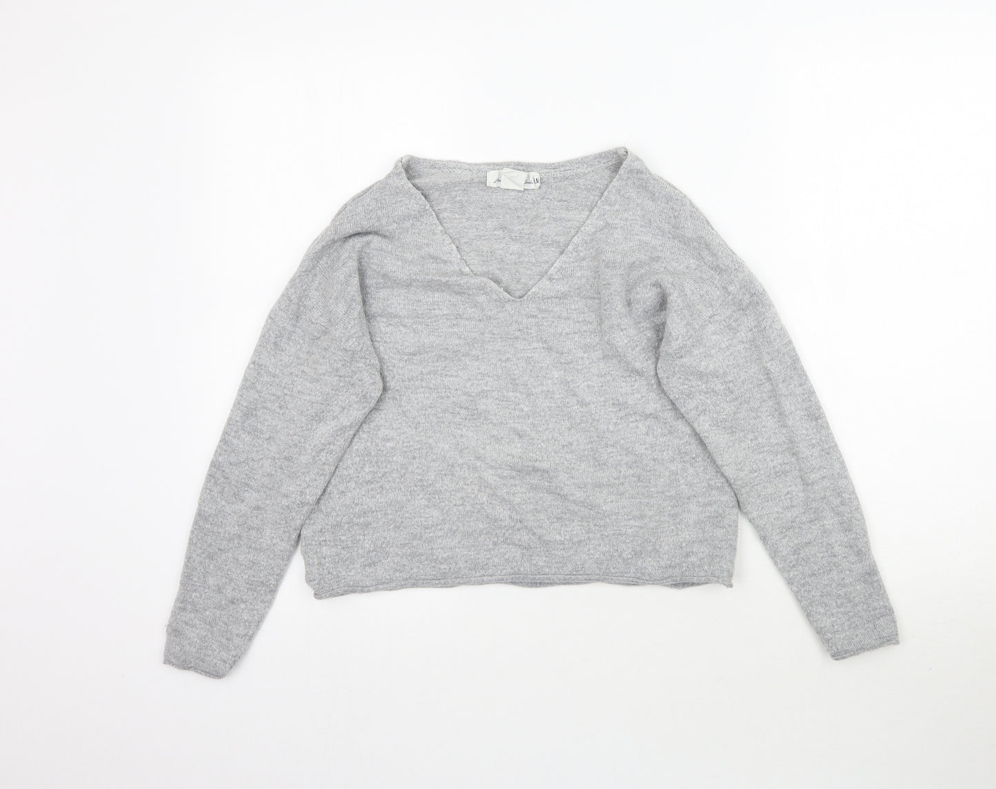 H&M Womens Grey  Knit Pullover Jumper Size S