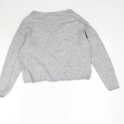 H&M Womens Grey  Knit Pullover Jumper Size S