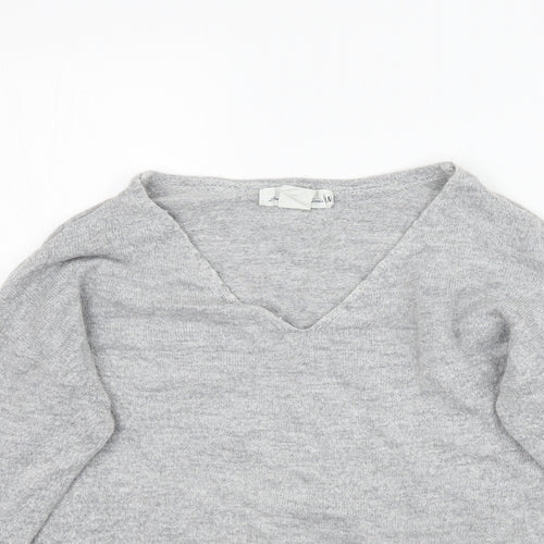 H&M Womens Grey  Knit Pullover Jumper Size S