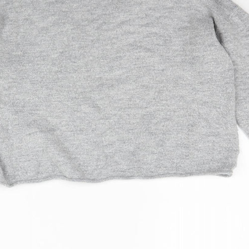 H&M Womens Grey  Knit Pullover Jumper Size S