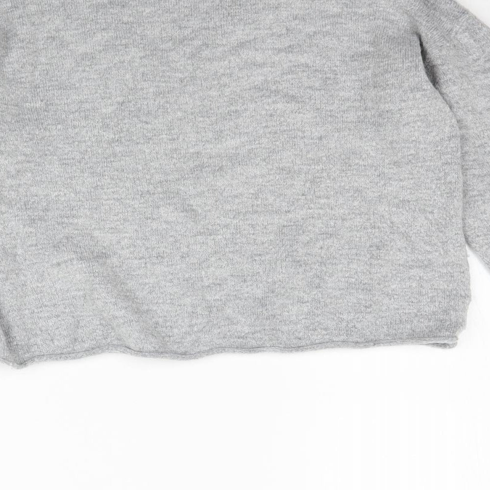 H&M Womens Grey  Knit Pullover Jumper Size S