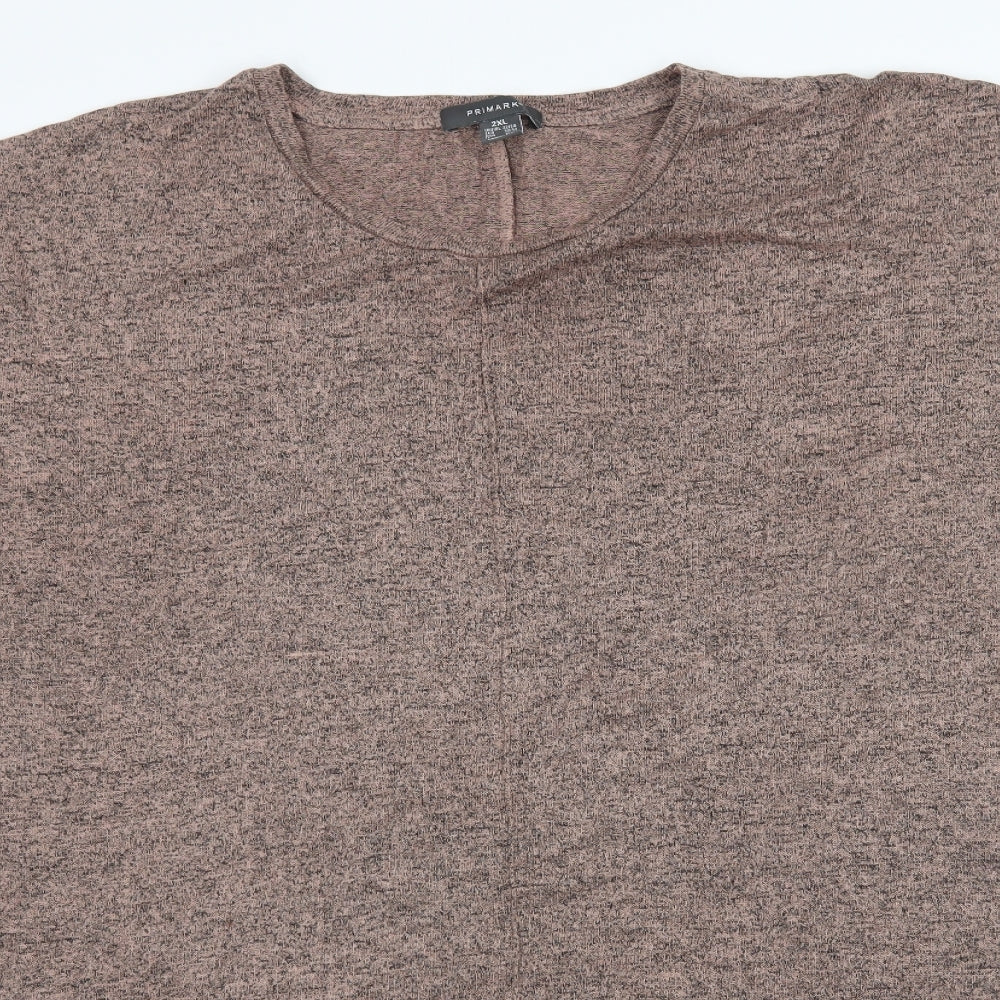 Primark Womens Multicoloured  Knit Basic T-Shirt Size 2XL