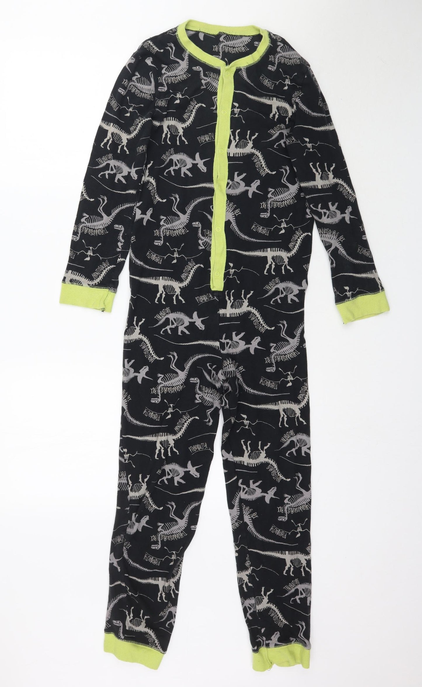 George Boys Black Solid   One Piece Size 12-13 Years  - Dinosaur print onesie