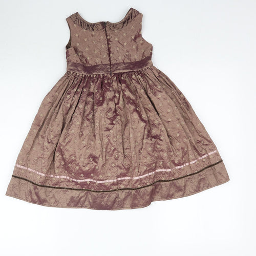 Adams kids Girls Brown   Fit & Flare  Size 2-3 Years  - Shiny / metallic bronze colour