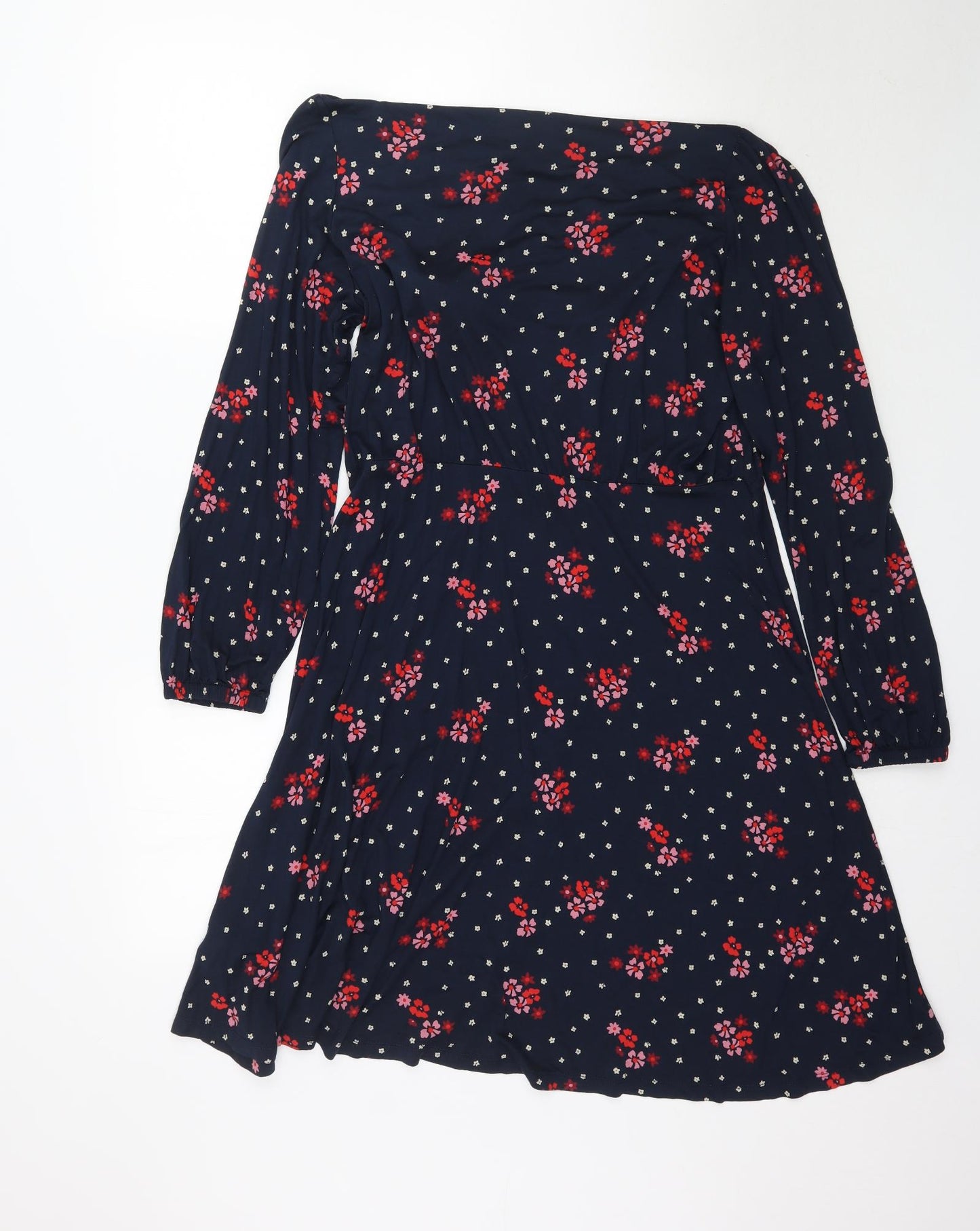 Marks and Spencer Womens Blue Floral  Fit & Flare  Size 16