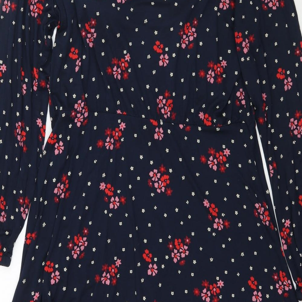 Marks and Spencer Womens Blue Floral  Fit & Flare  Size 16