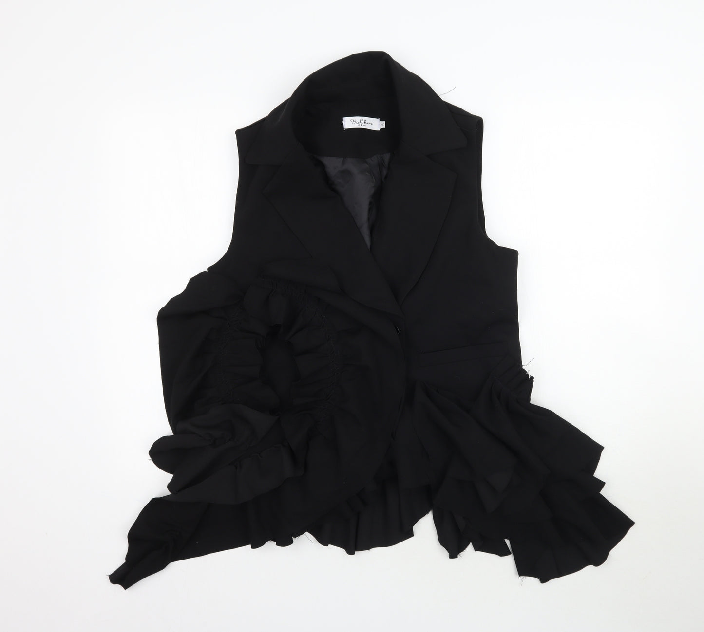 Yu Chen Womens Black   Jacket Waistcoat Size M