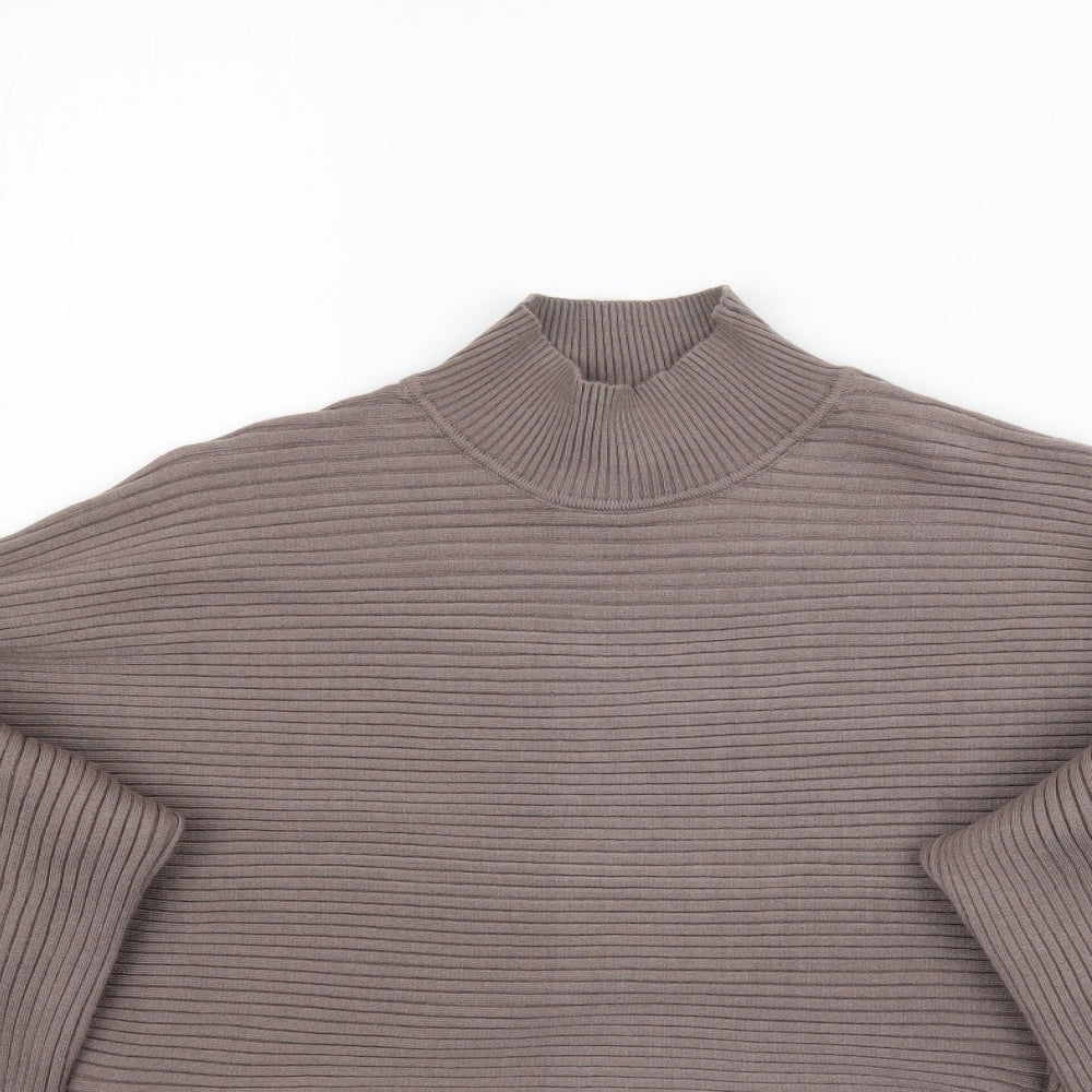 New Look Womens Grey  Knit Pullover Jumper Size S  - Taupe colour
