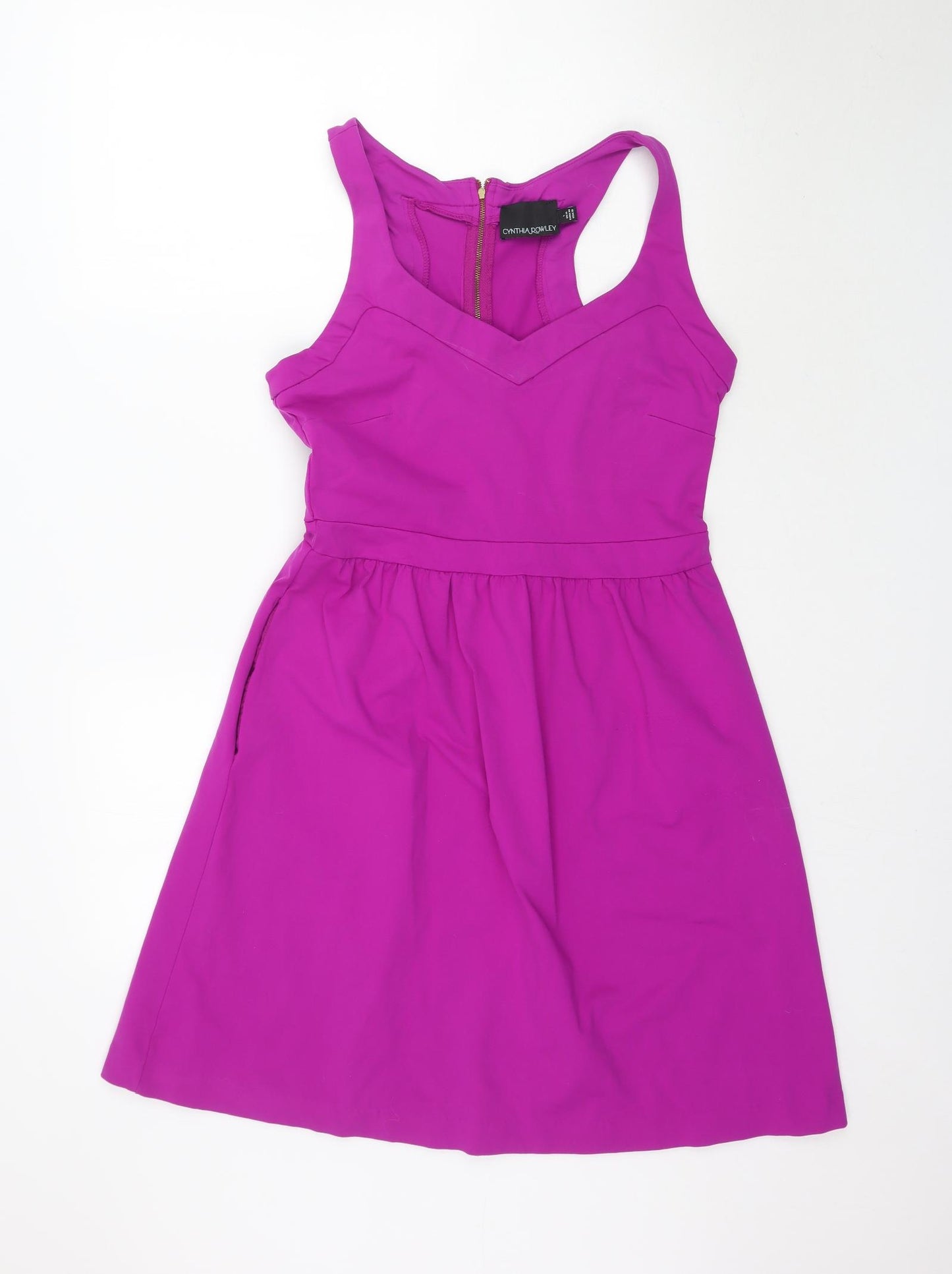 Cynthia Rowley Womens Purple   Fit & Flare  Size L