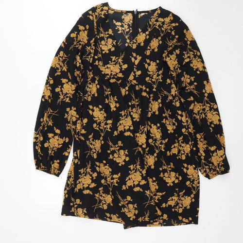 SheIn Womens Black Floral  Mini  Size S