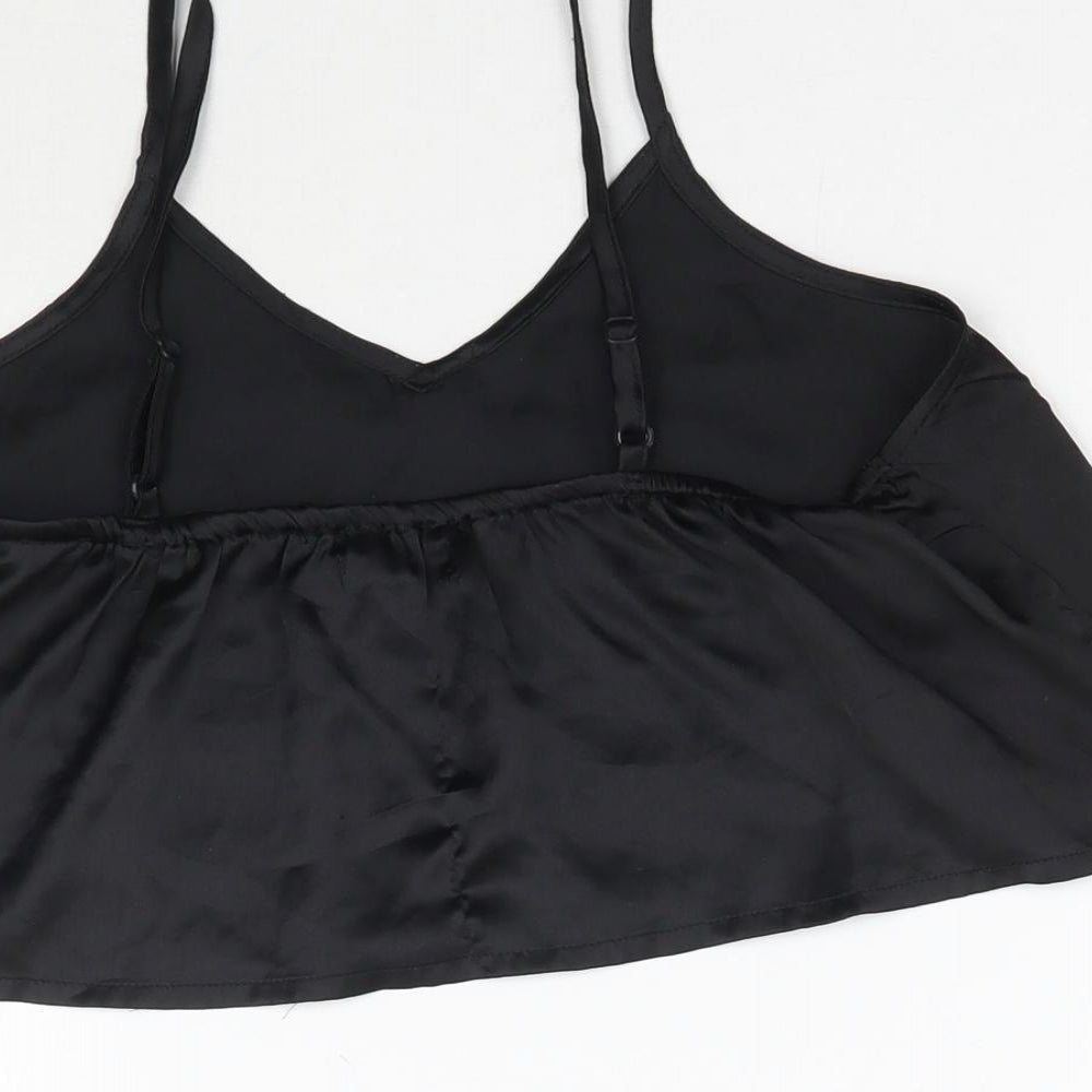 Pretty Little Thing Womens Black   Camisole Blouse Size S  - Cropped