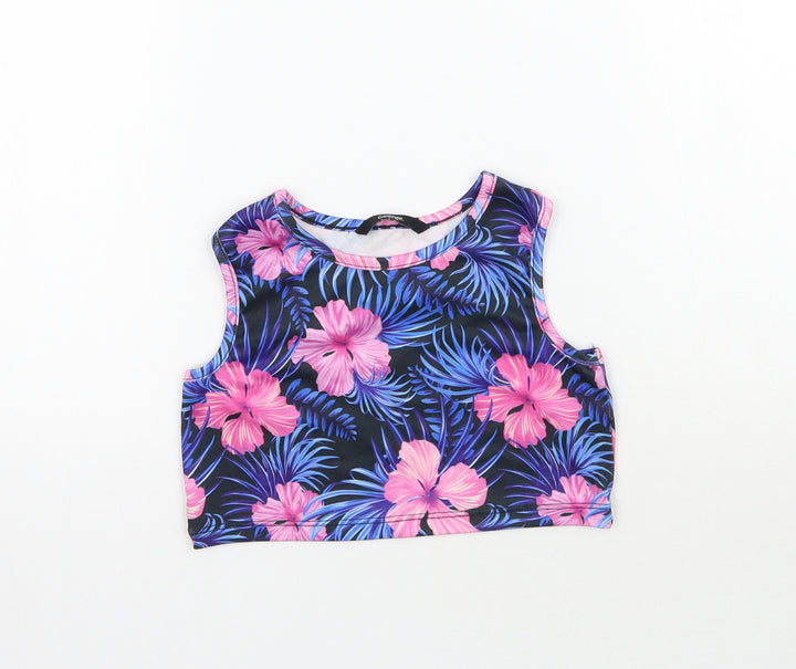 George Girls Multicoloured Floral  Basic Tank Size 4-5 Years  - Swimming top