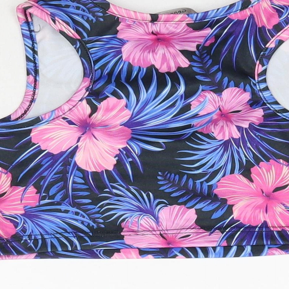 George Girls Multicoloured Floral  Basic Tank Size 4-5 Years  - Swimming top