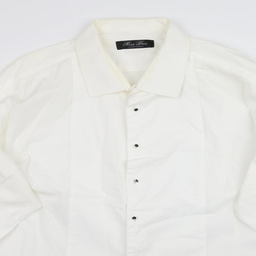 Moss Bros Mens White    Dress Shirt Size 20