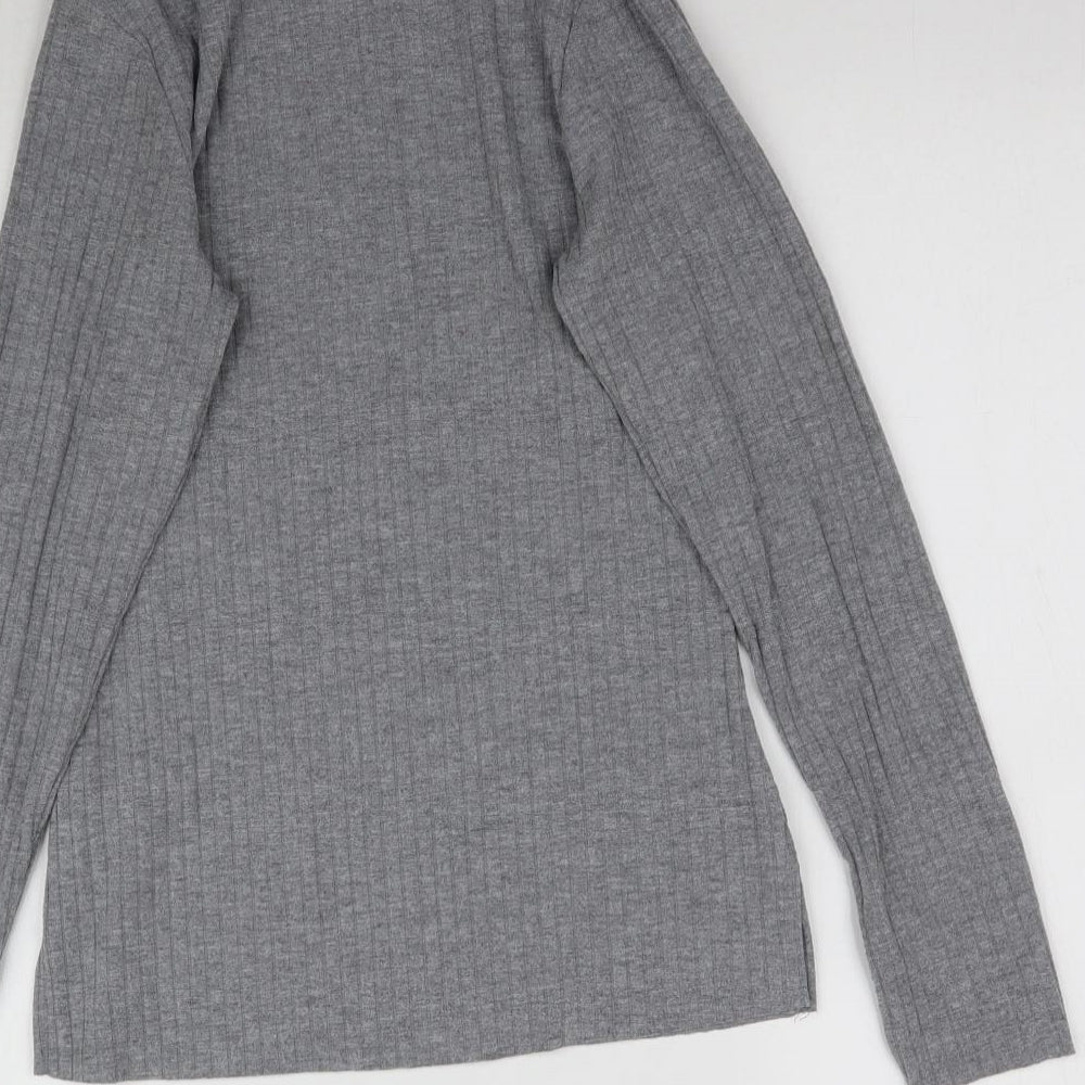 River Island Womens Grey   Basic T-Shirt Size 8