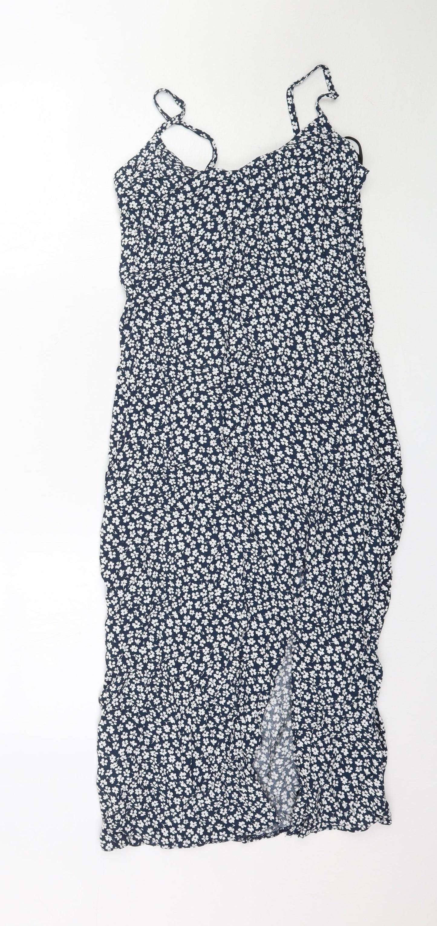 Primark Womens Blue Floral  Slip Dress  Size 8