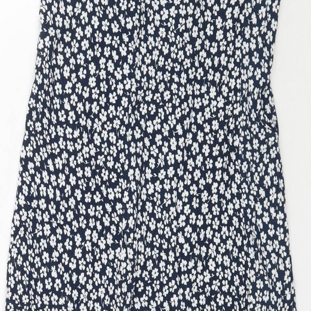 Primark Womens Blue Floral  Slip Dress  Size 8