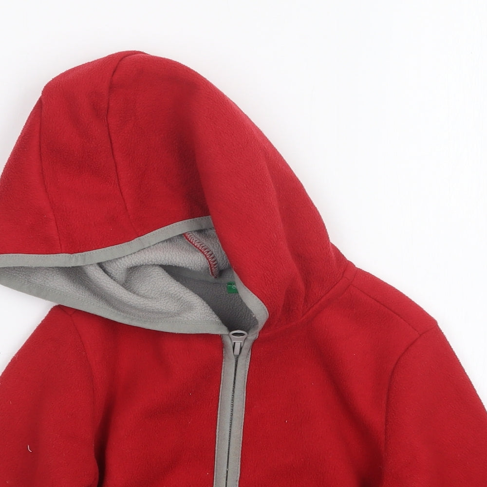 United Colors of Benetton Boys Red   Full Zip Hoodie Size 2 Years