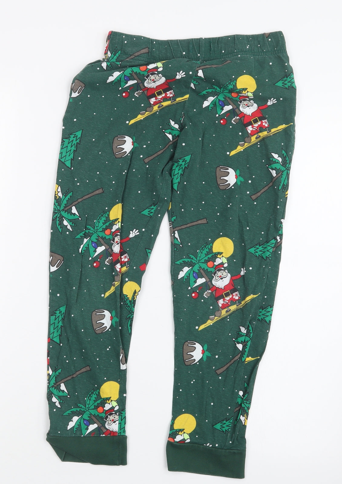 Marks and Spencer Boys Green Geometric   Pyjama Set Size 9-10 Years  - Christmas
