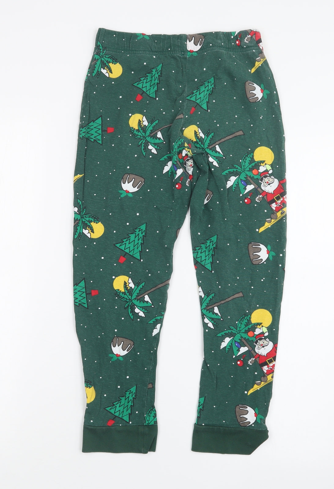 Marks and Spencer Boys Green Geometric   Pyjama Set Size 9-10 Years  - Christmas