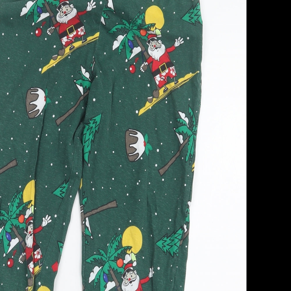Marks and Spencer Boys Green Geometric   Pyjama Set Size 9-10 Years  - Christmas